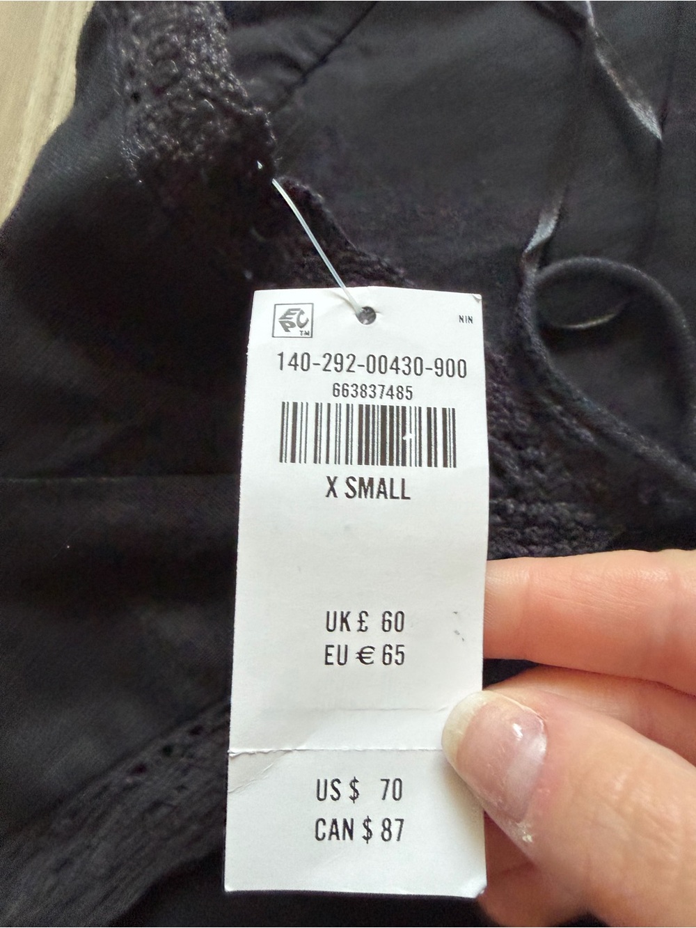 Abercrombie Linen Blend Bandana Top Black cowgirl lace halter open back western - Picture 4 of 6